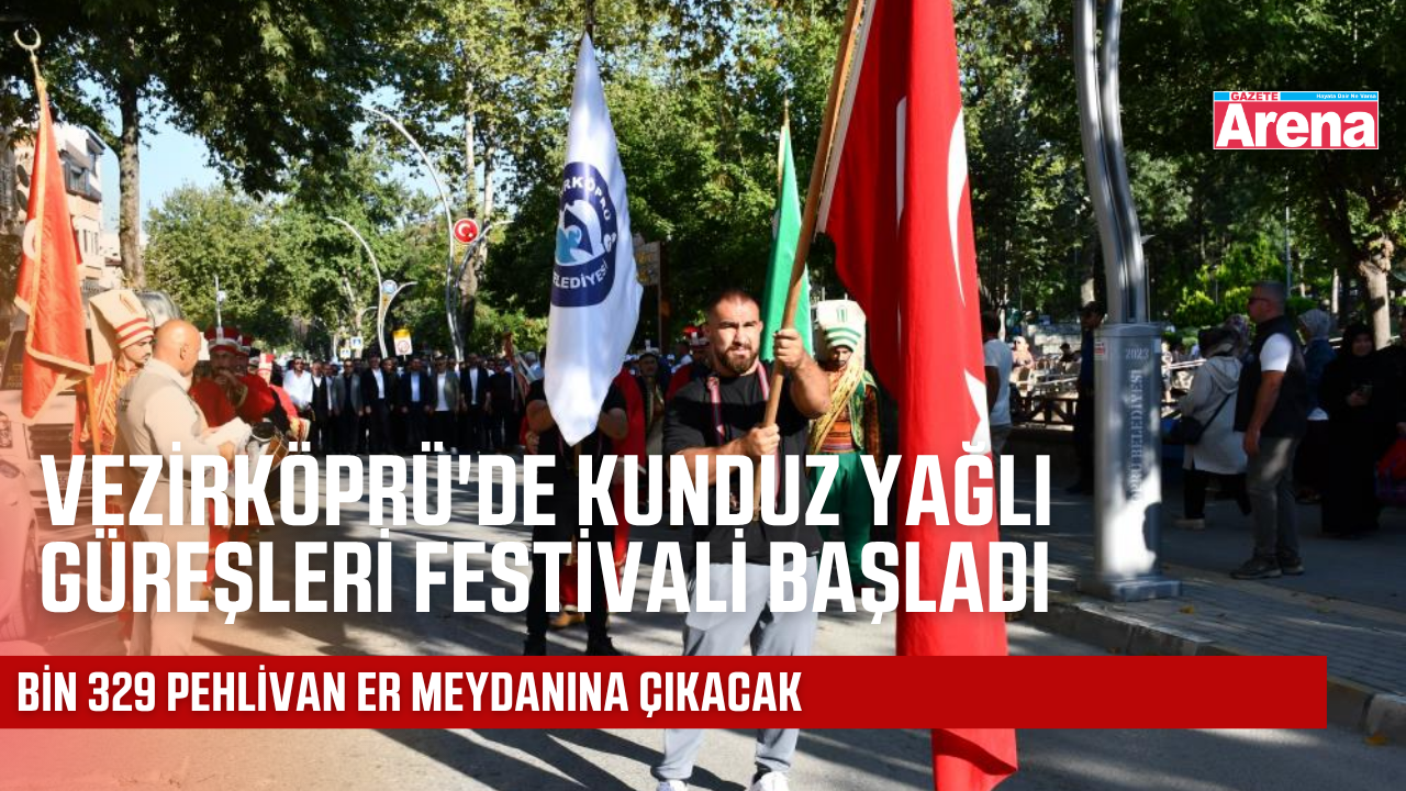 Vezirköprü'de Kunduz Yağlı Güreşleri Festivali başladı