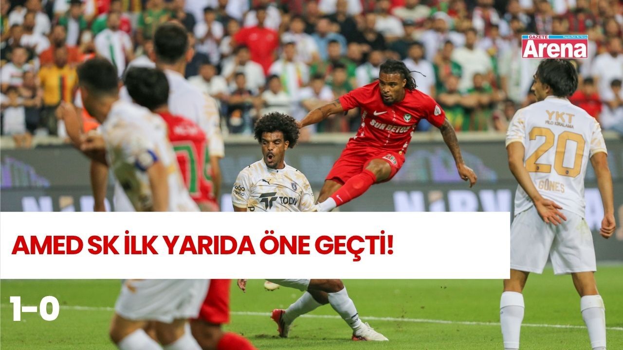 Amed SK Başakşehir karşısında ilk yarıyı önde tamamladı