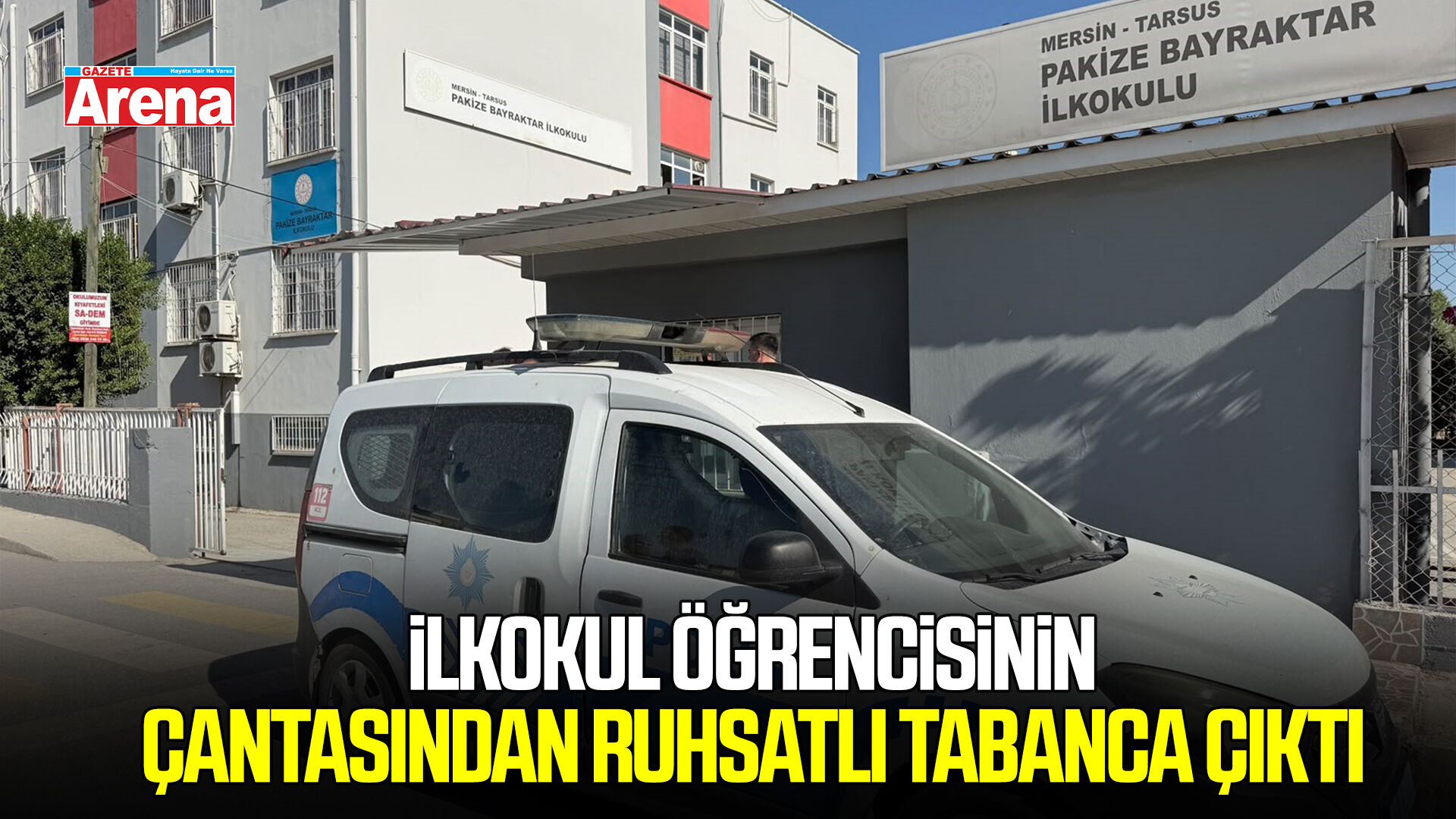 İlkokul öğrencisinin çantasından ruhsatlı tabanca çıktı