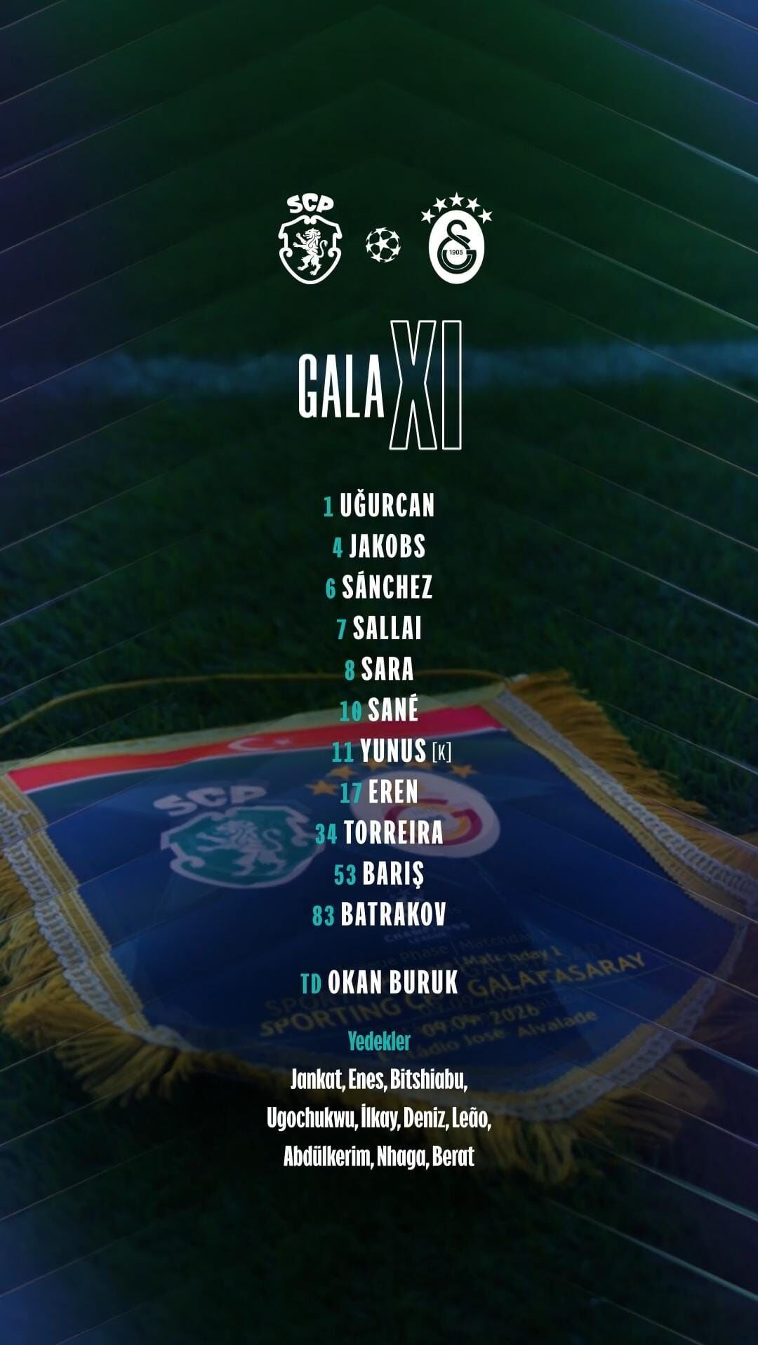 Galatasaray’ın Sporting Cp Karşısındaki Ilk 11’I Belli Oldu-1