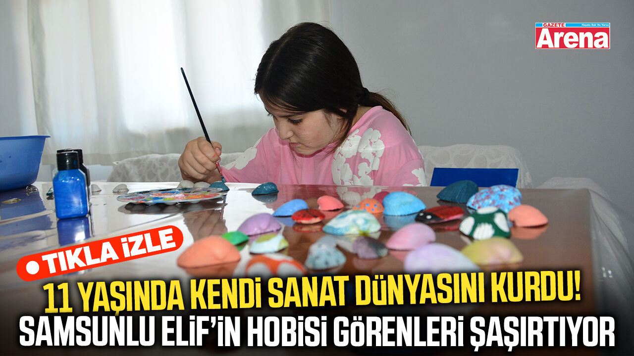 Samsunlu Elif, deniz kabuklarını sanat eserine dönüştürüyor