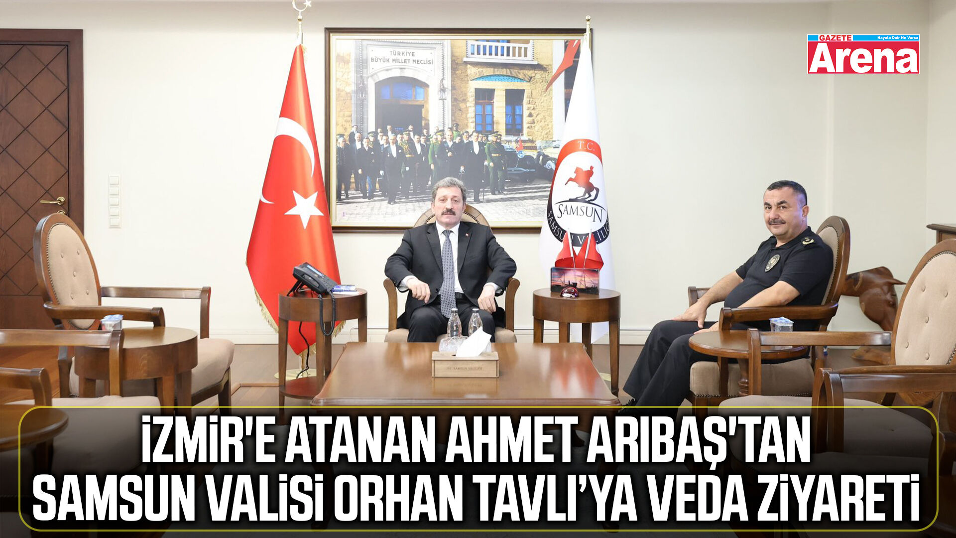 Ahmet Arıbaş, Samsun Valisi Orhan Tavlı'ya veda ziyareti