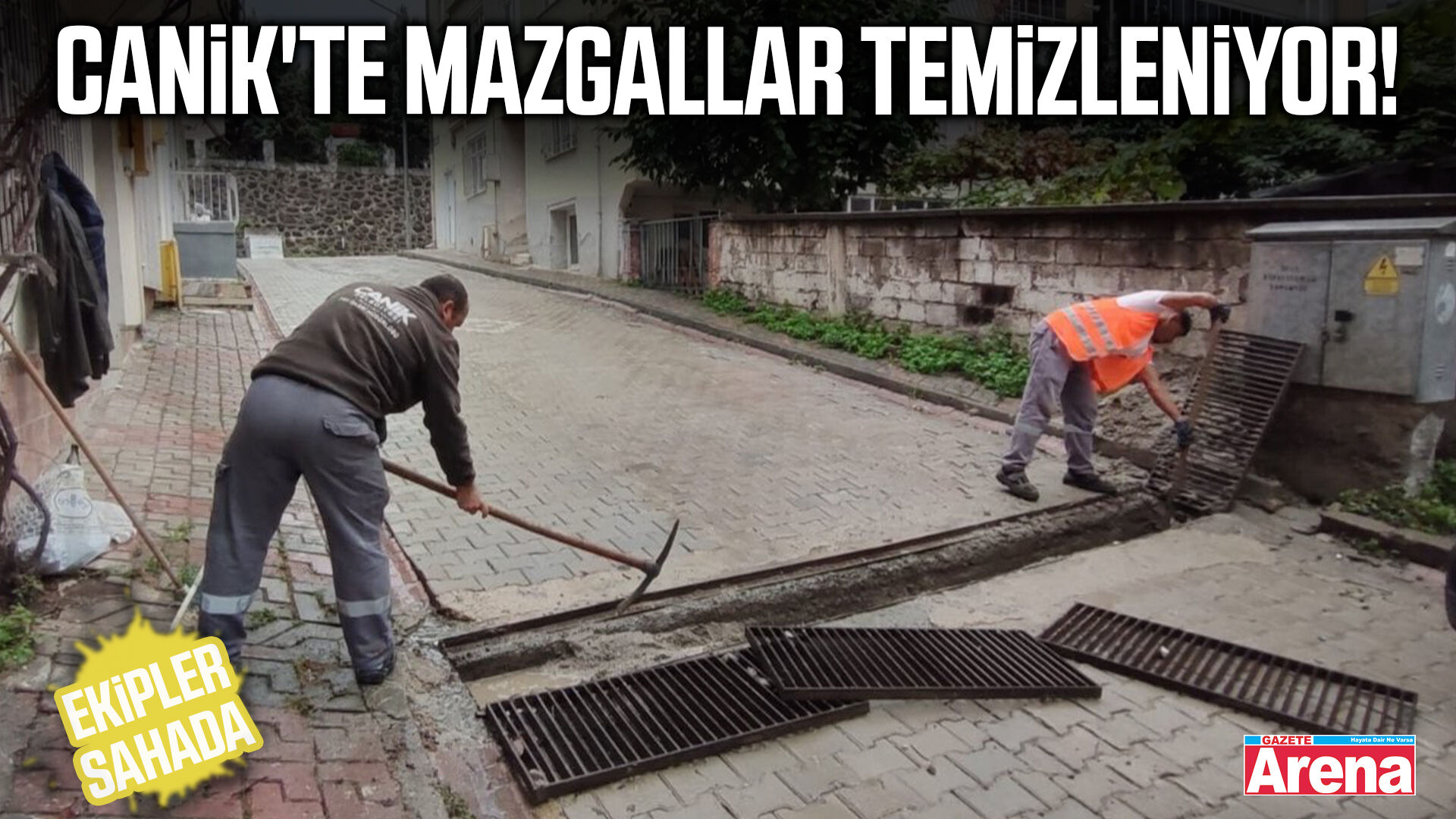 Canik'te mazgal temizliği çalışmaları sürüyor