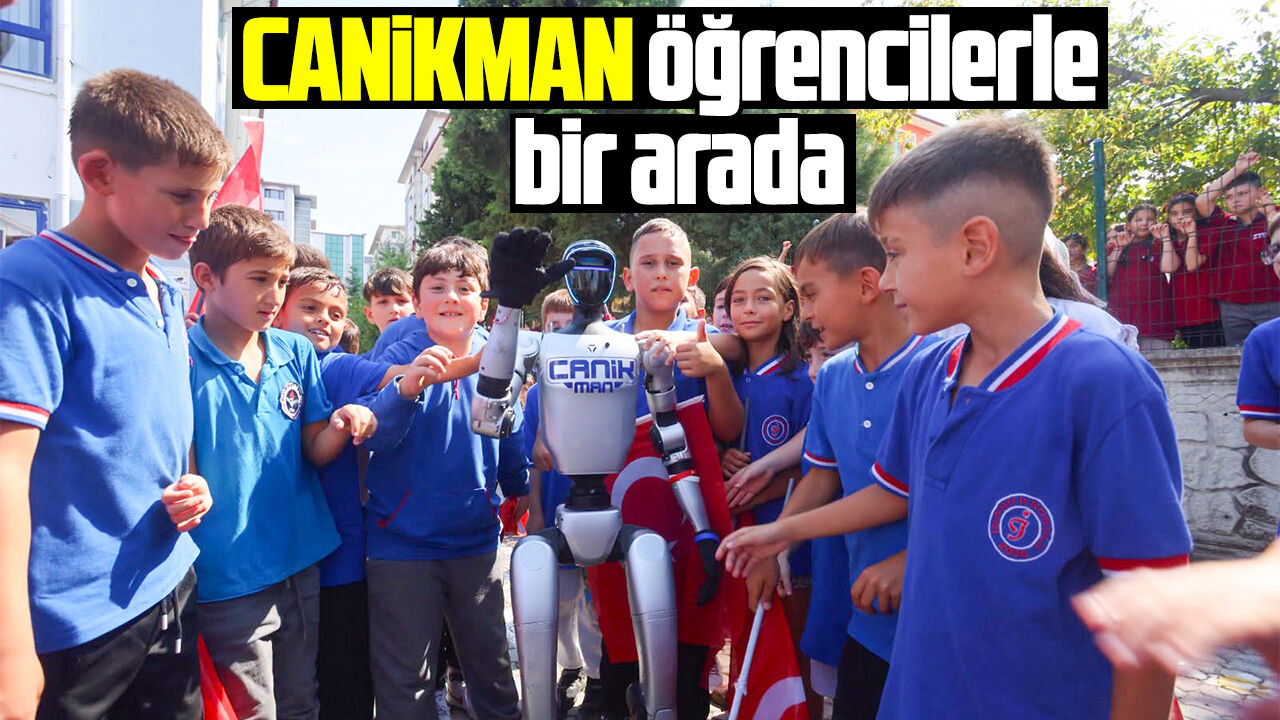 Türkiye'nin ilk insansı robotu CANİKMAN öğrencilerle buluştu