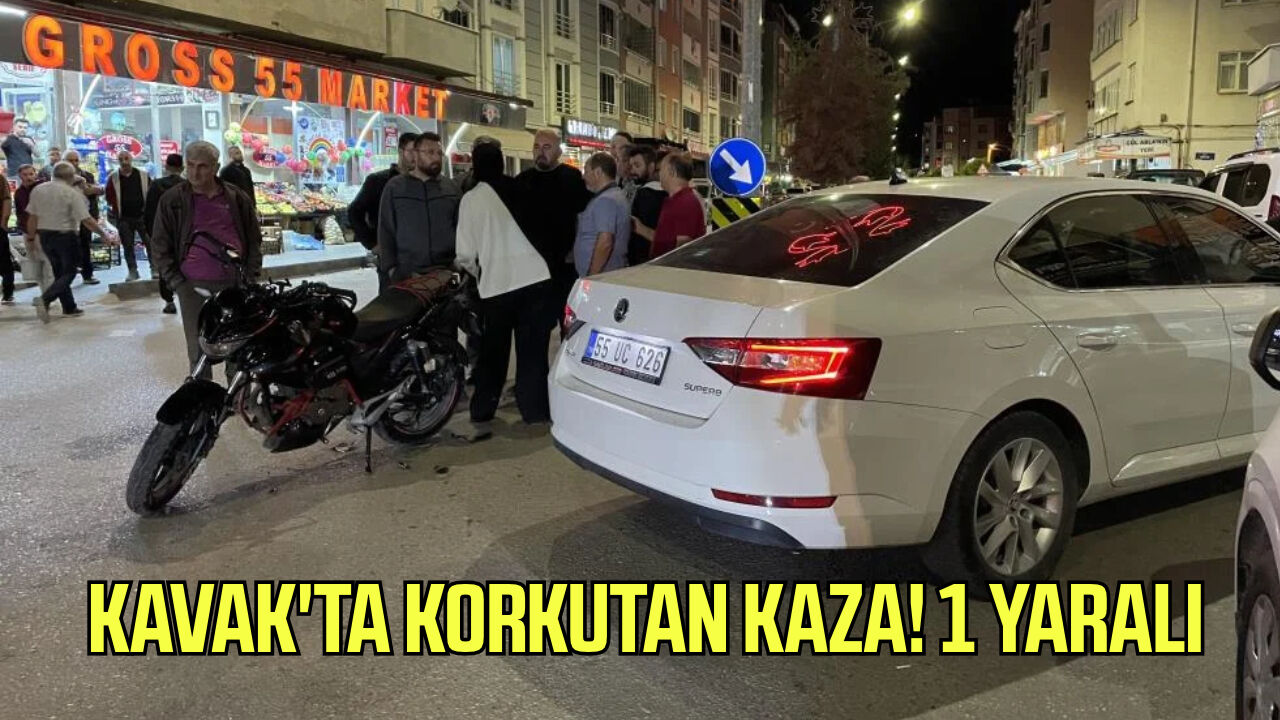 Kavak'ta korkutan kaza! 1 yaralı