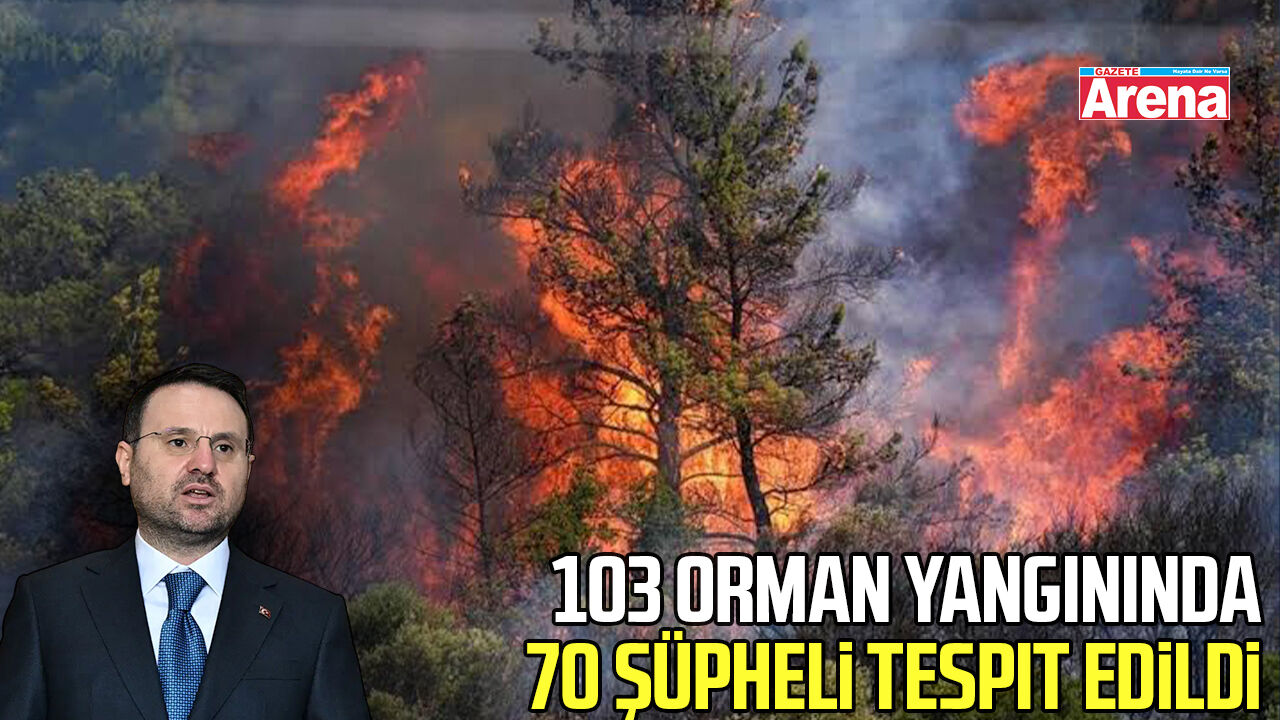 103 orman yangınında 70 şüpheli tespit edildi