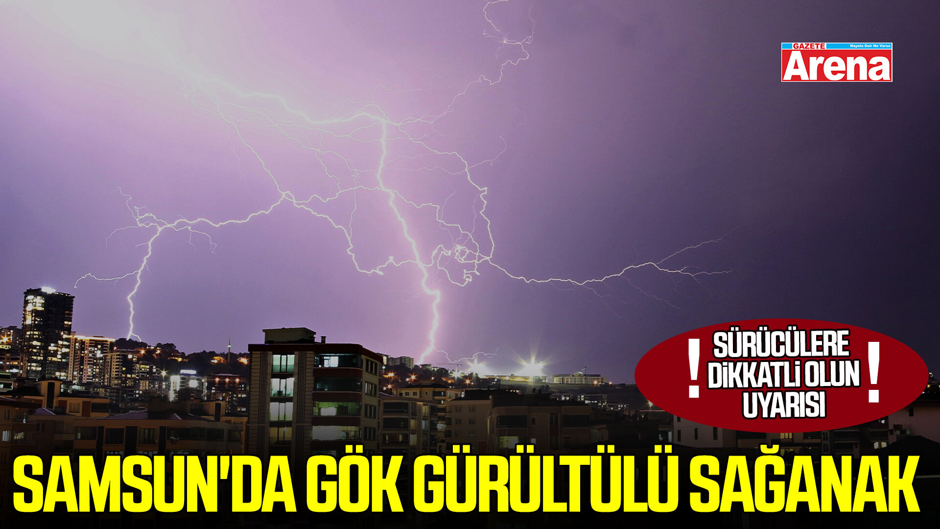 Samsun'da gök gürültülü sağanak etkili oldu!