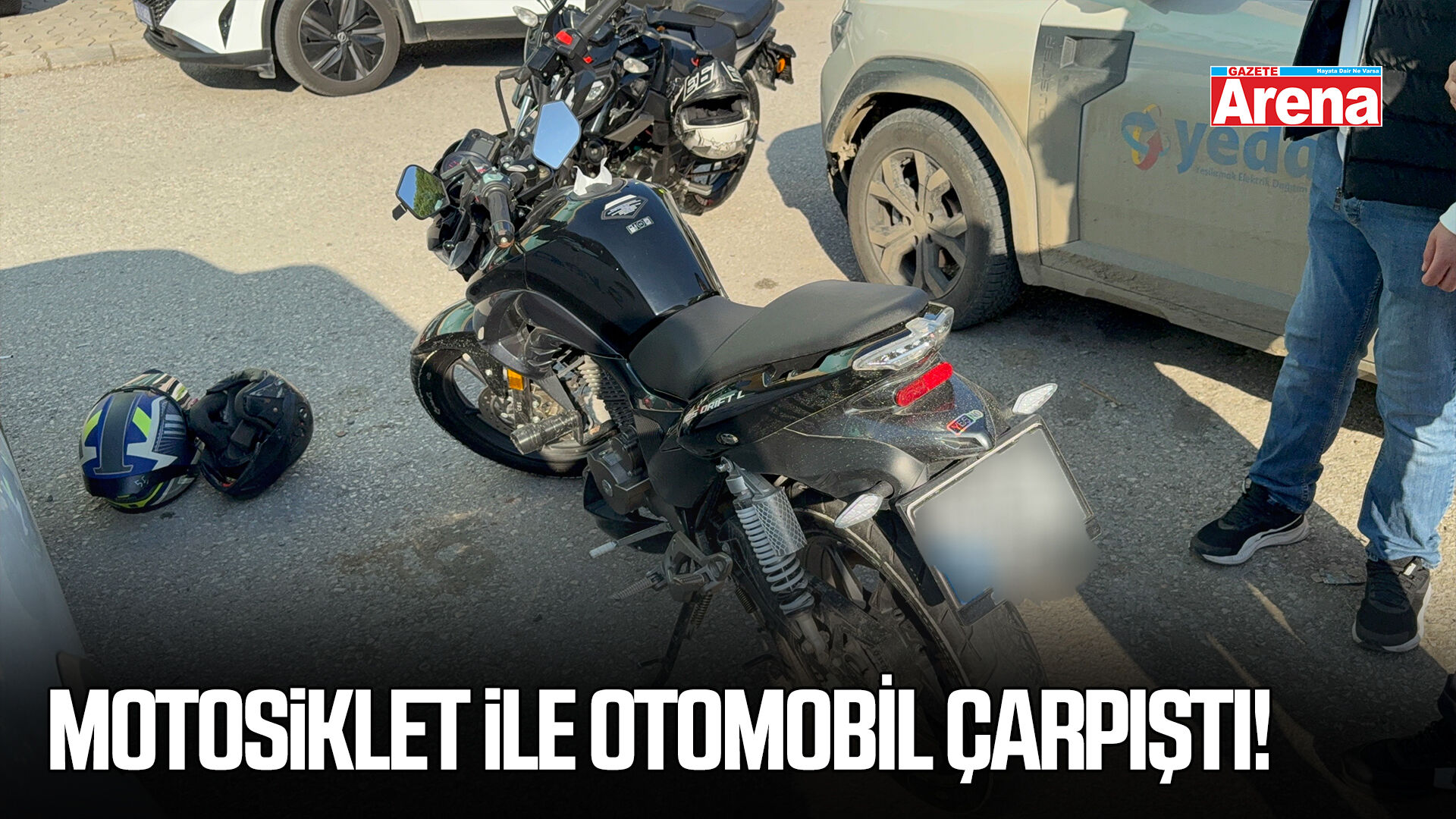 Atakum’da motosiklet ile otomobil çarpıştı!