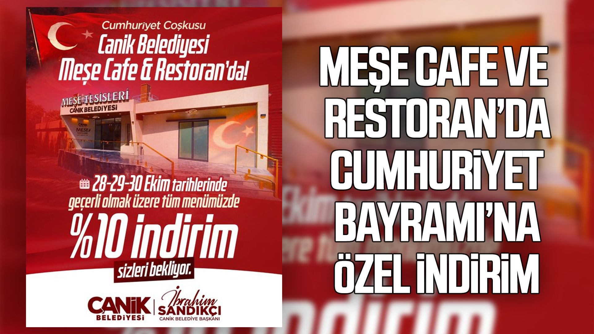Canik Belediyesi Meşe Tesisleri’nde Cumhuriyet Bayramı’na özel indirim yaptı
