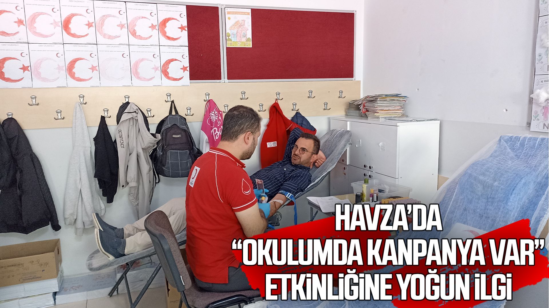 Havza’da okul kampanyasıyla 60 ünite kan bağışı toplandı