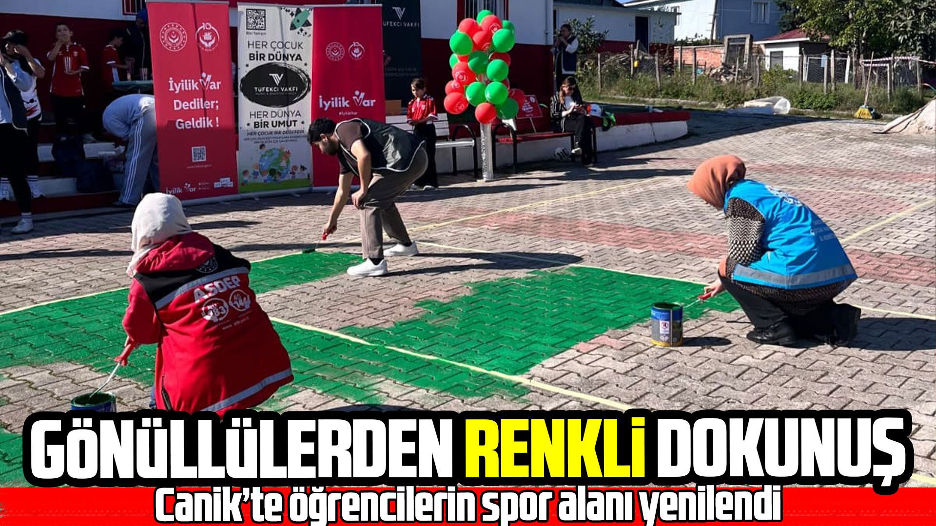 Samsun’da gönüllülerden çocuklara spor desteği