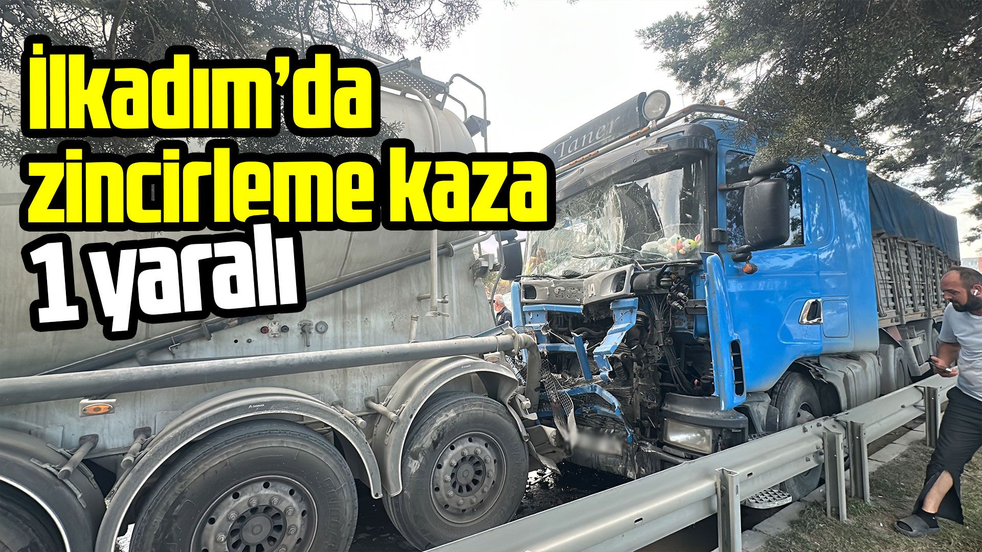Samsun İlkadım’da 3 araçlı zincirleme kaza: 1 yaralı
