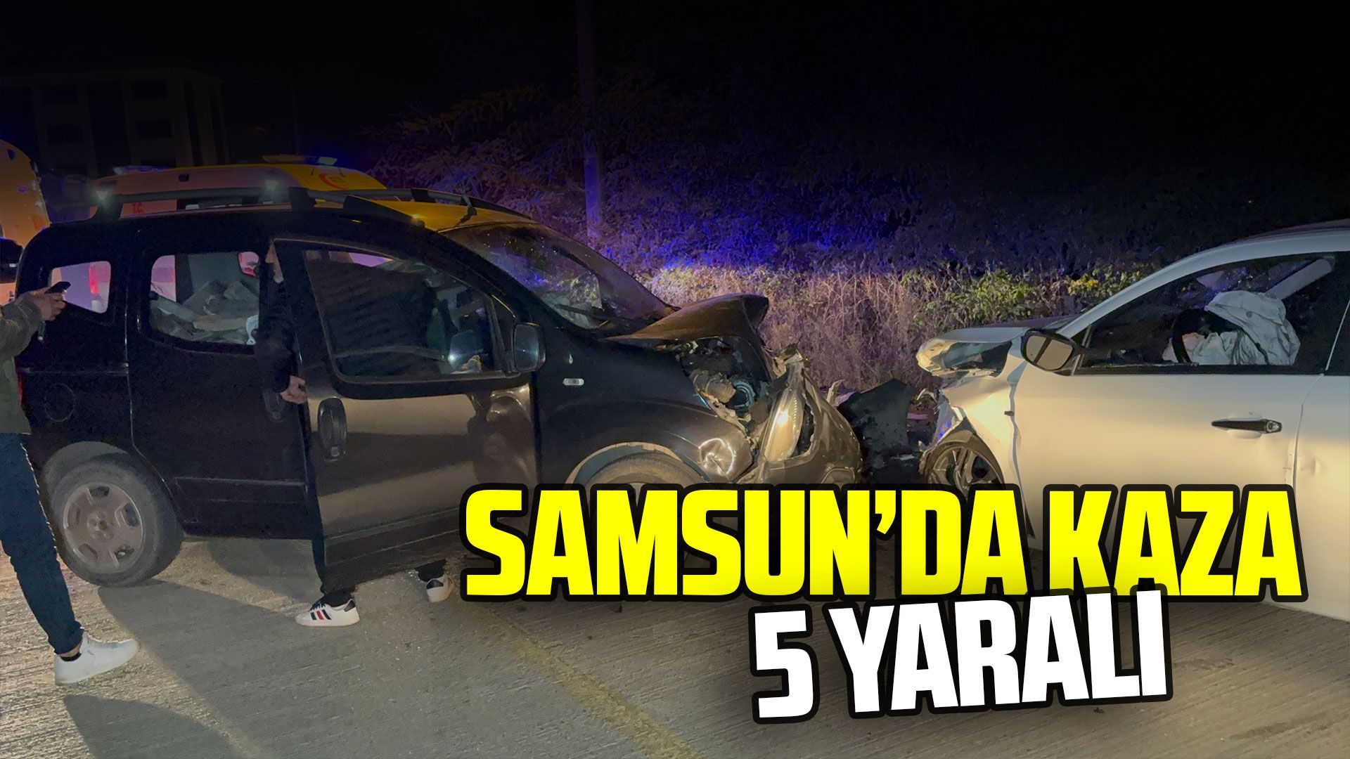 Samsun’da iki araç çarpıştı: 5 yaralı