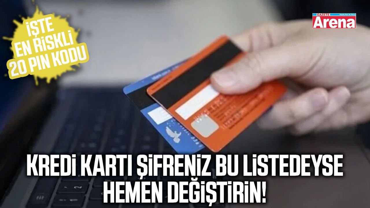 Kredi kartı şifreniz bu listedeyse hemen değiştirin!