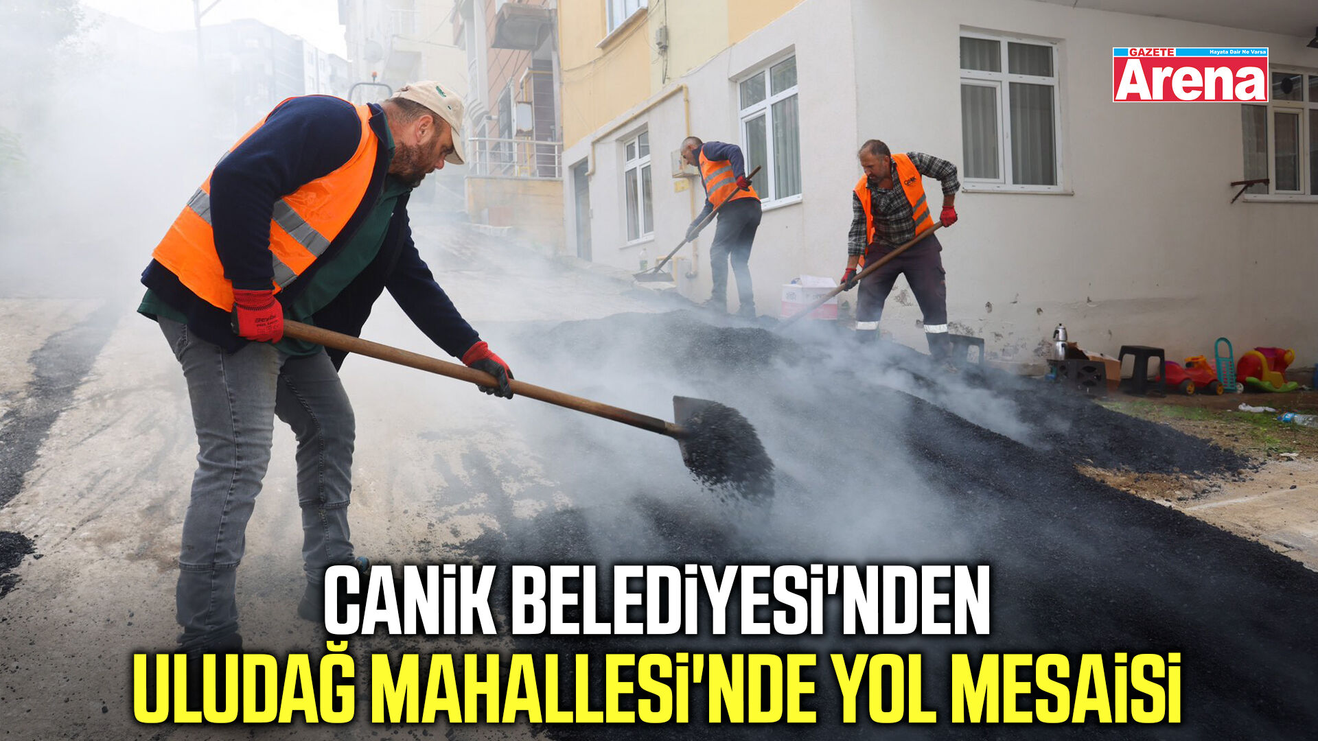 Canik Belediyesi'nden Uludağ Mahallesi'nde yol mesaisi