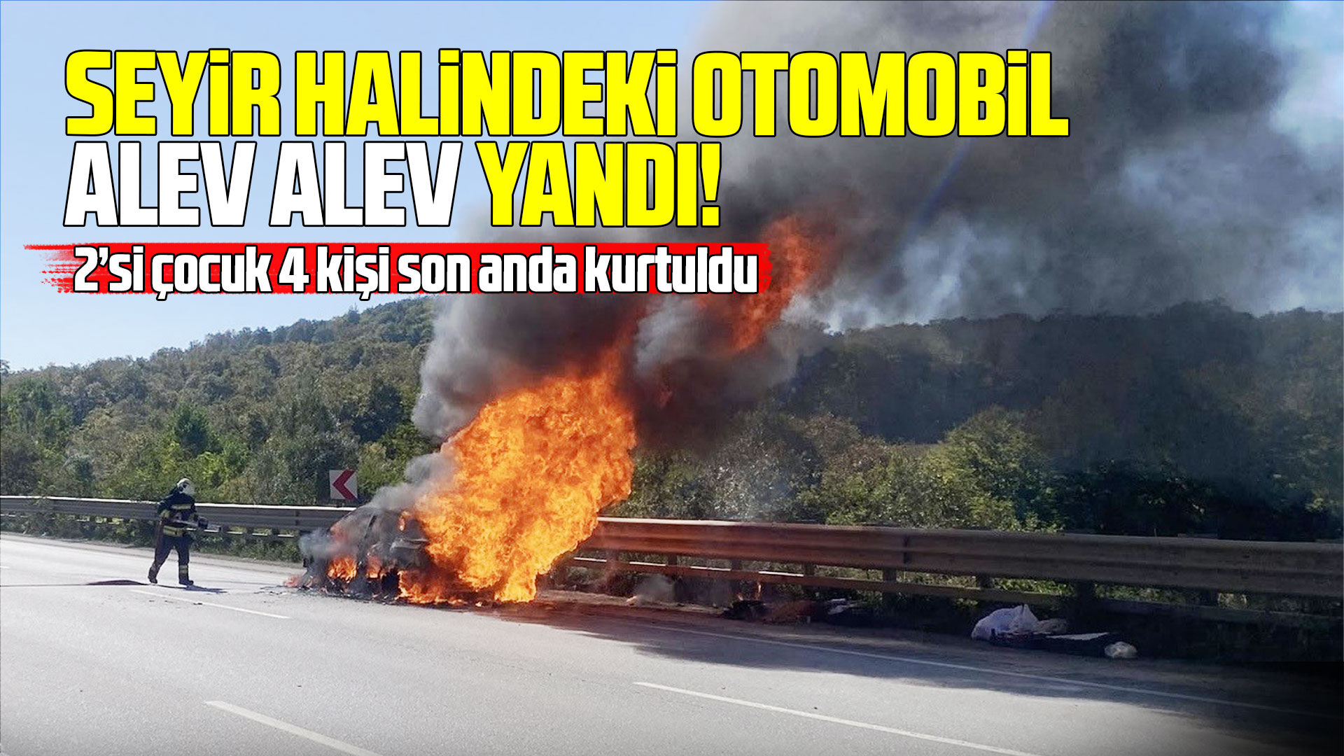 Samsun’da otomobil küle döndü